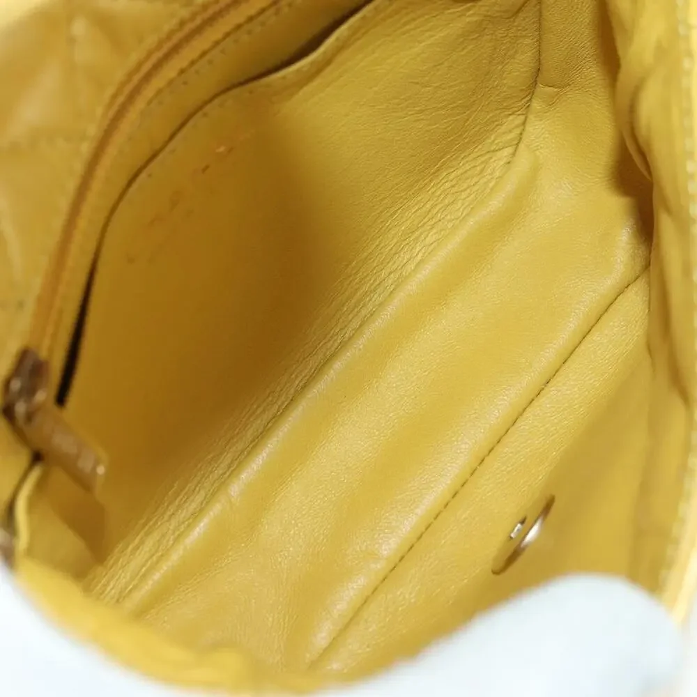 Chanel Mini Matelasse Lambskin 16 Chain Shoulder Bag Yellow Gold